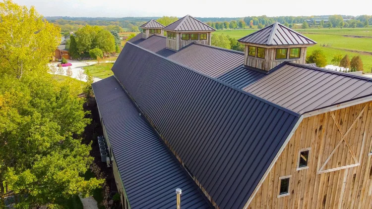 Large metal roof project