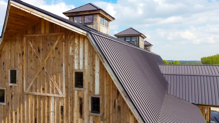 Barn metal roofing